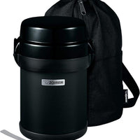 Zojirushi - Mr. Bento® Carbon Black Stainless Lunch Jar With 4 Microwaveable Inner Bowls - SL-JBE14BZ
