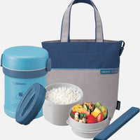 Zojirushi - Ms. Bento® Stainless Lunch Jar With 2 Microwaveable Inner Bowls - SL-MEE07AB