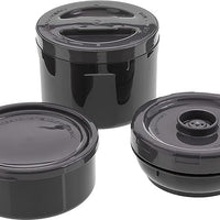 Zojirushi - Ultra Black Classic Bento® Stainless Lunch Jar With 3 Microwaveable Inner Bowls - SL-GRE18BT