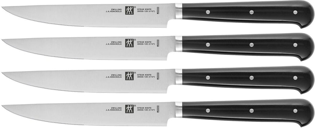 Zwilling - 4 PC Stainless Steel Serrated Steak Knife Set - 39029-002
