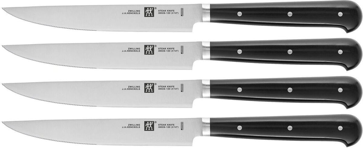 Zwilling - 4 PC Stainless Steel Serrated Steak Knife Set - 39029-002