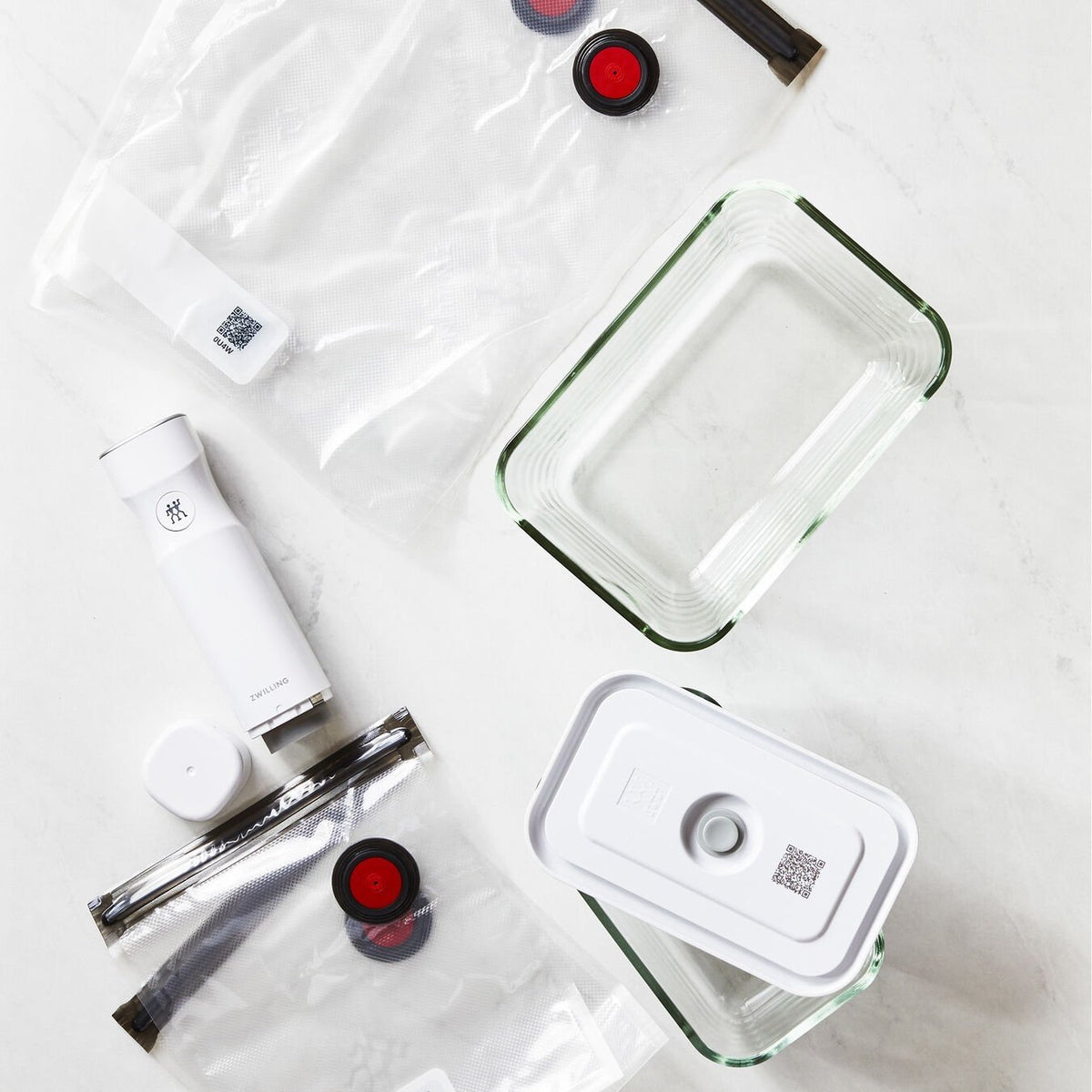 Zwilling - 7 PC Fresh & Save Medium/Large Plastic Vacuum Starter Set - 36808-007