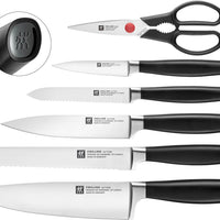 Zwilling - ALL * STAR 7 PC Black Knife With Black Self Sharpening Block Set - 1022568