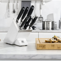 Zwilling - ALL * STAR 7 PC Black Knife With White Self Sharpening Block Set - 1022569