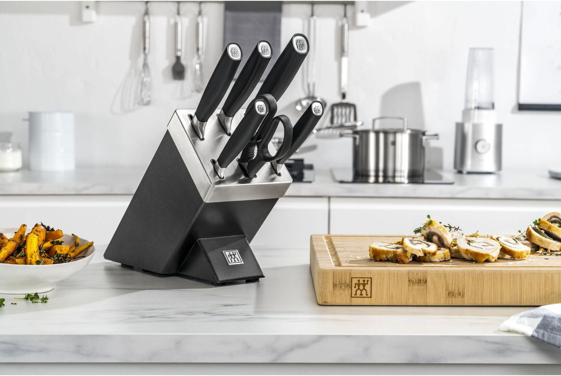 Zwilling - ALL * STAR 7 PC Silver Knife With Black Self Sharpening Block Set - 1022760