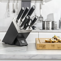 Zwilling - ALL * STAR 7 PC Silver Knife With Black Self Sharpening Block Set - 1022760