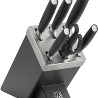 Zwilling - ALL * STAR 7 PC Silver Knife With Black Self Sharpening Block Set - 1022760