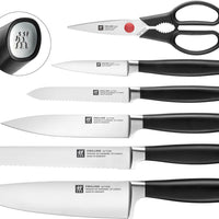 Zwilling - ALL * STAR 7 PC Silver Knife With White Self Sharpening Block Set - 1022776
