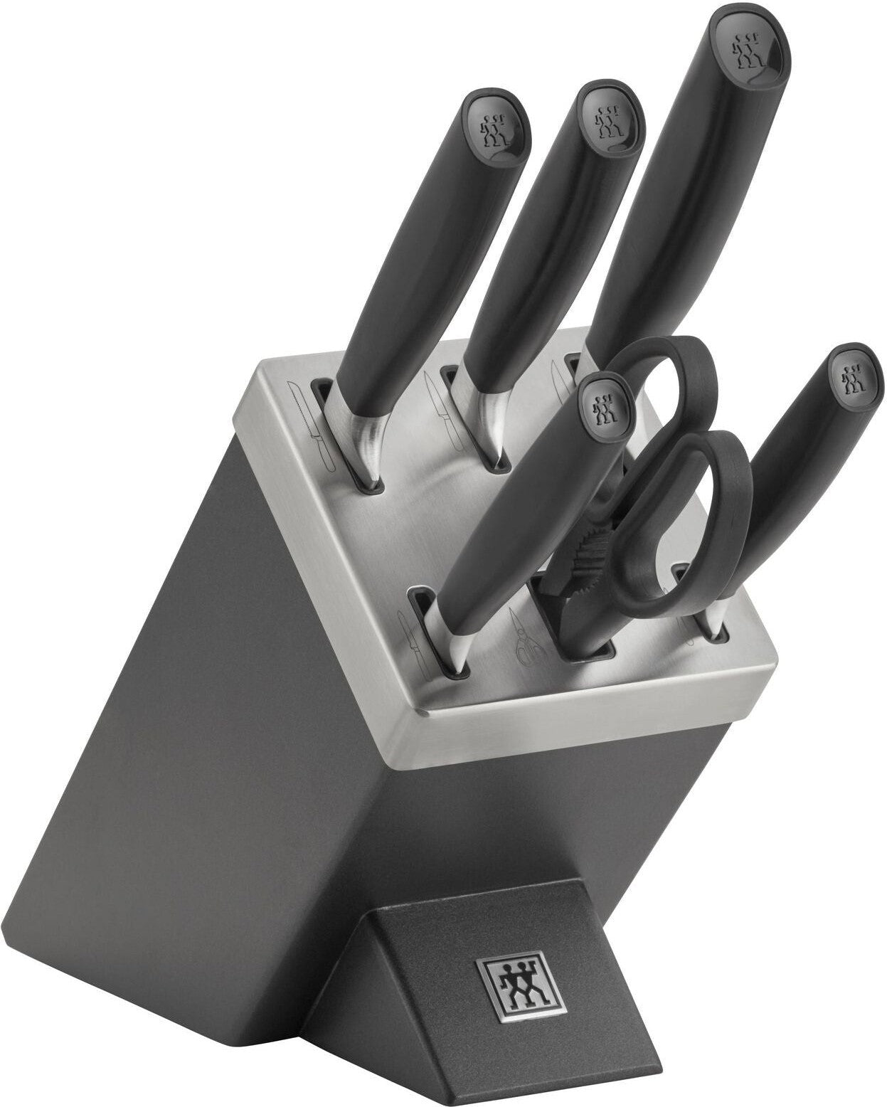 Zwilling - ALL * STAR 7 PC Black Knife With Black Self Sharpening Block Set - 1022568