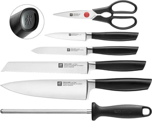 Zwilling - ALL * STAR 7 PC Black Knife With Block Set - 1022596