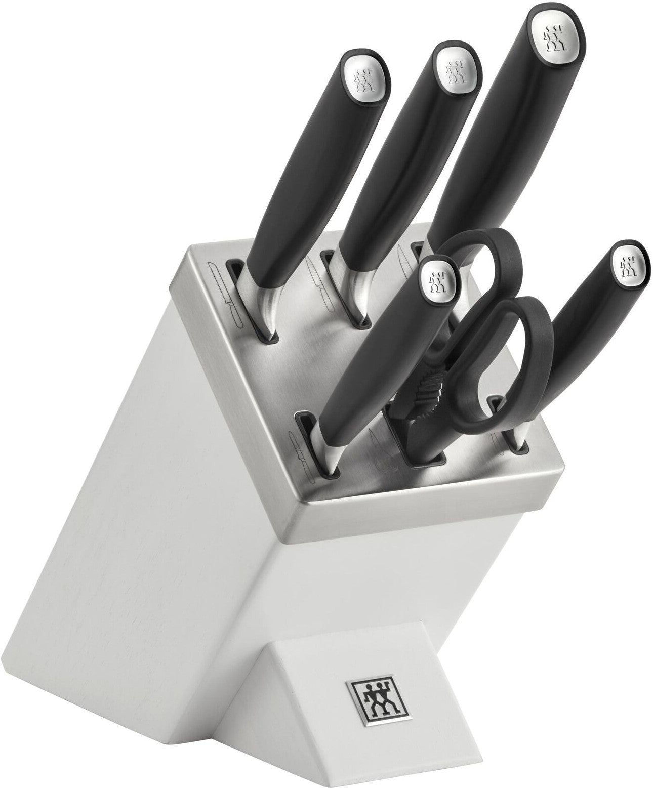 Zwilling - ALL * STAR 7 PC Silver Knife With White Self Sharpening Block Set - 1022776