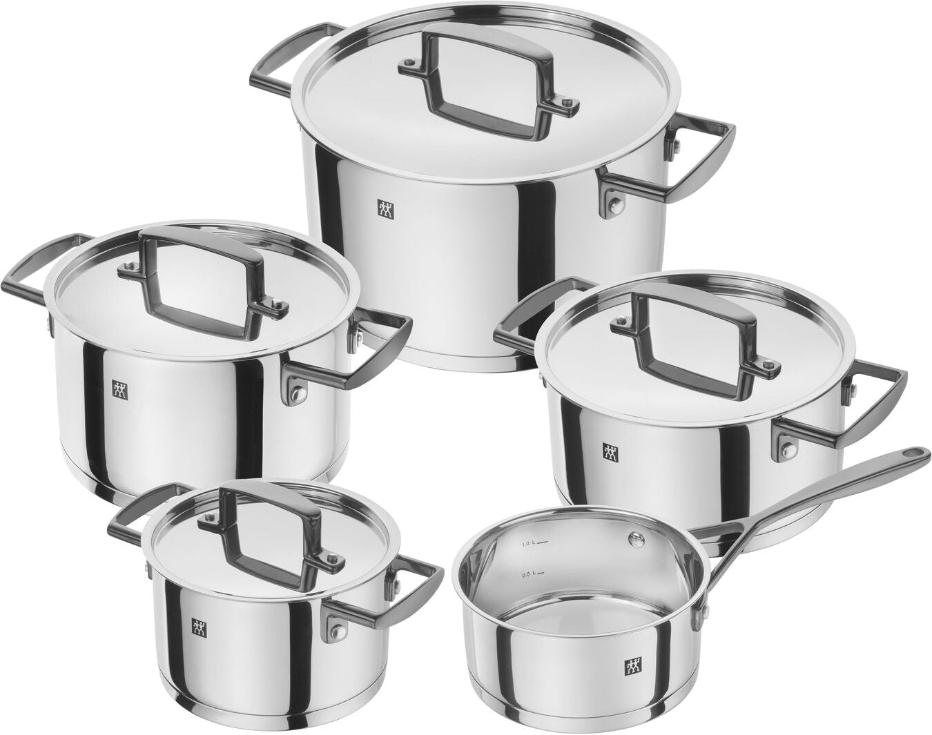 Zwilling - Bellasera 9 PC Stainless Steel Cookware Set Black - 71160-005