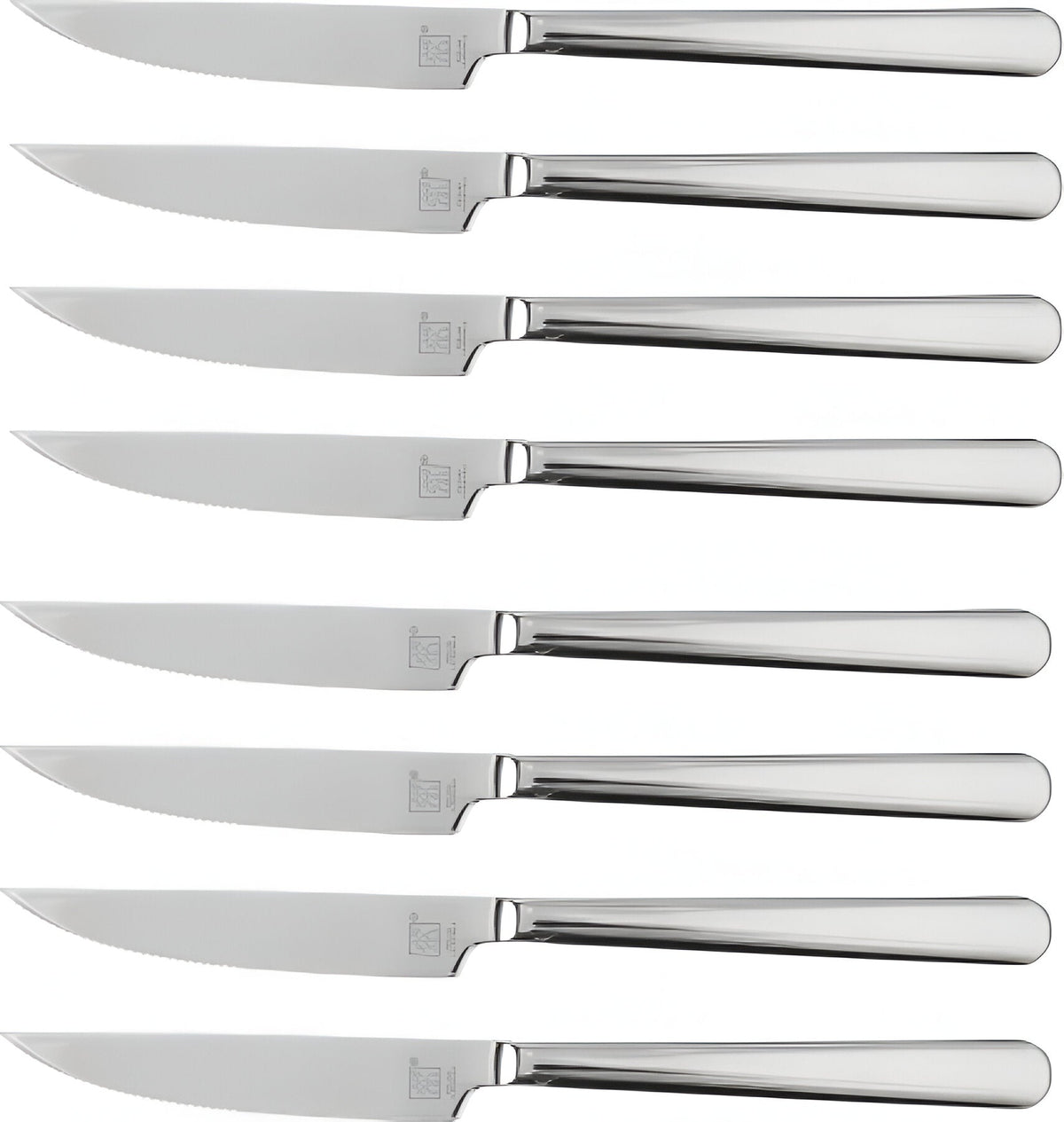 Zwilling - Contemporary 8 PC Stainless Steel Steak Knife Set with Woodcase - 22764-800