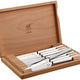 Zwilling - Contemporary 8 PC Stainless Steel Steak Knife Set with Woodcase - 22764-800