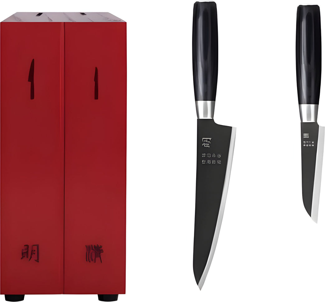 Zwilling - DRAGON 3 PC Knife block set With 3" Vegetable Knife, 5.5" Petty/Prep Knife and Knife Block - 54412-002