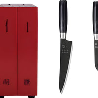 Zwilling - DRAGON 3 PC Knife block set With 3" Vegetable Knife, 5.5" Petty/Prep Knife and Knife Block - 54412-002