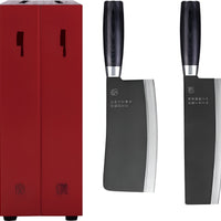 Zwilling - DRAGON 3 PC Knife block set with 6.5" Nakiri Knife, 6" Chopper Knife and Knife Block - 54412-003