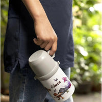 Zwilling - Dinos Thermo 380 ml White-Grey Bottle With Cup - 39500-530