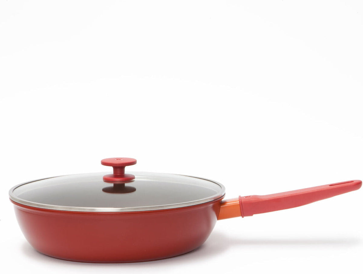 Zwilling - Now 11" Aluminum Red Saute Fry Pan With Lid - 65520-280