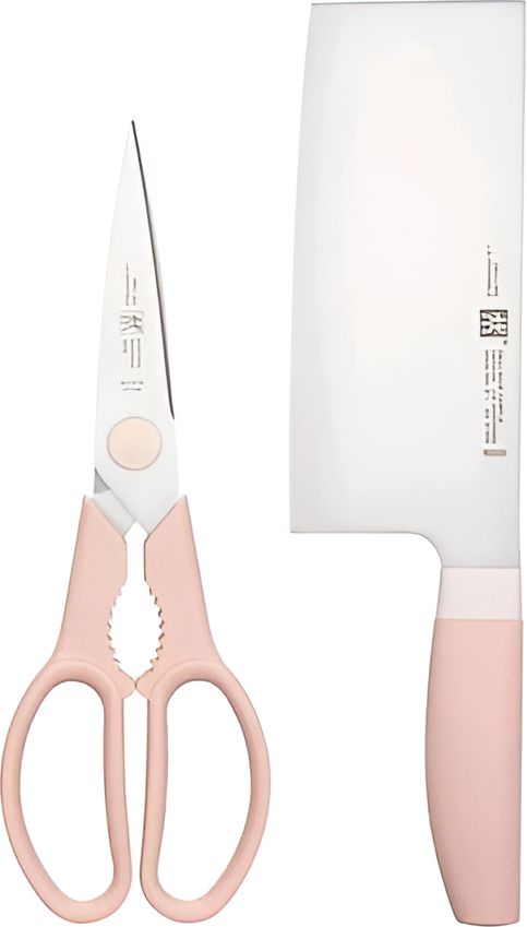 Zwilling - Now S 2 PC Stainless Steel Pink Chinese Chef's Knife - 1009822 - DISCONTINUED