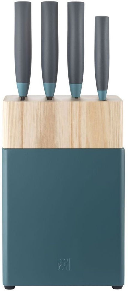 Zwilling - Now S 6 PC Stainless Steel Blue Knife Block Set - 54360-006