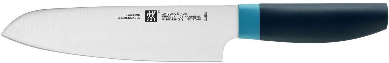 Zwilling - Now S 7" Stainless Steel Blue Santoku Knife - 54367-181