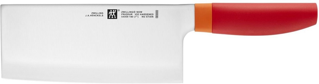 Zwilling - Now S 7" Stainless Steel Red Chinese Chef's Knife - 54359-181