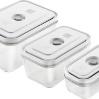 Zwilling - Pack of 3 Fresh & Save Glass Vacuum Container - 36803-003
