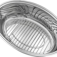 Zwilling - Plus 9 QT Stainless Steel Silver Oval Multi-Use Roaster - 40993-000