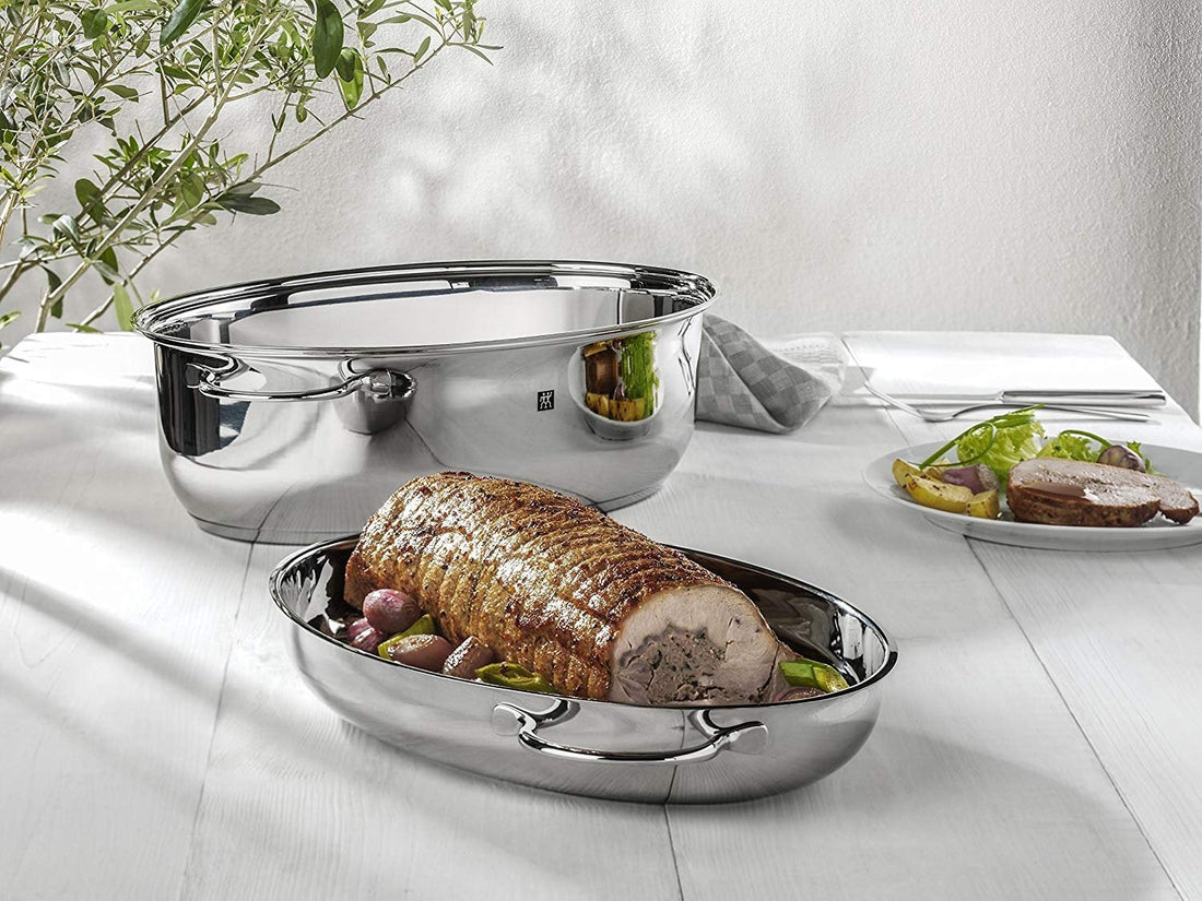 Zwilling - Plus 9 QT Stainless Steel Silver Oval Multi-Use Roaster - 40993-000