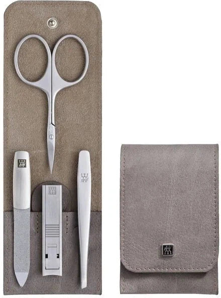 Zwilling - Premium 4 PC Taupe Leather Pocket Case - 1007324