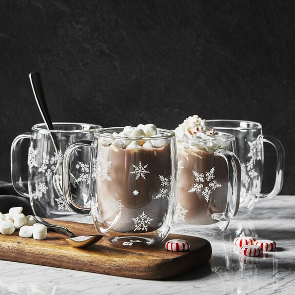 Zwilling - Sorrento Plus 4 PC Snowflake Double-Wall Latte Mug Set - 39500-116