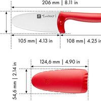 Zwilling - Twinny 4" Stainless Steel Red Kids Chef's Knife - 36550-101