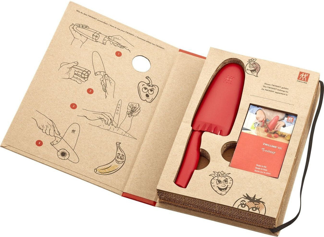 Zwilling - Twinny 4" Stainless Steel Red Kids Chef's Knife - 36550-101