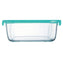Arc Cardinal - 41-1/4 Oz. Square Stackable Glass Container, Pack of 6 - P5520