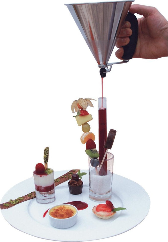 de Buyer - 0.8 L Stainless Steel Mini Piston Funnel - 77335300