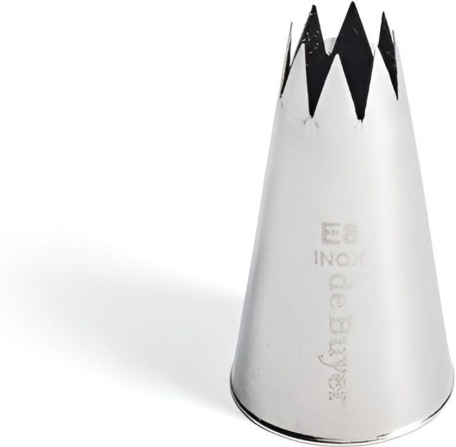 de Buyer - 2.1 cm Stainless Steel Star Pastry Nozzle (#E8) - 2112.21N