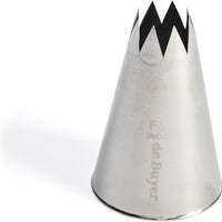 de Buyer - 2.5 cm Stainless Steel Star Pastry Nozzle (#F8) - 2112.25N