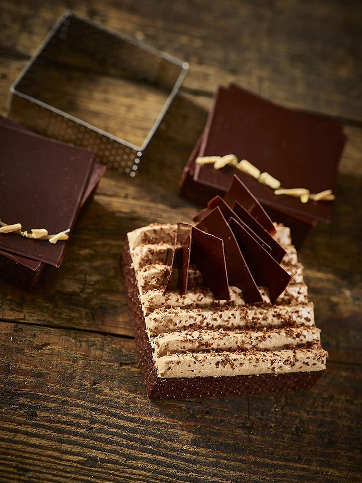 de Buyer - 2.8" Stainless Steel Square Mini Perforated Tart - 3099.19