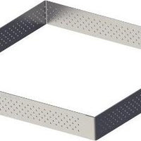 de Buyer - 2.8" Stainless Steel Square Mini Perforated Tart - 3099.19