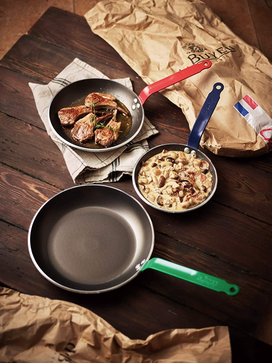 de Buyer - Choc 9.5" Yellow Handle Non-Stick Fry Pan (24 cm) - 8070.24