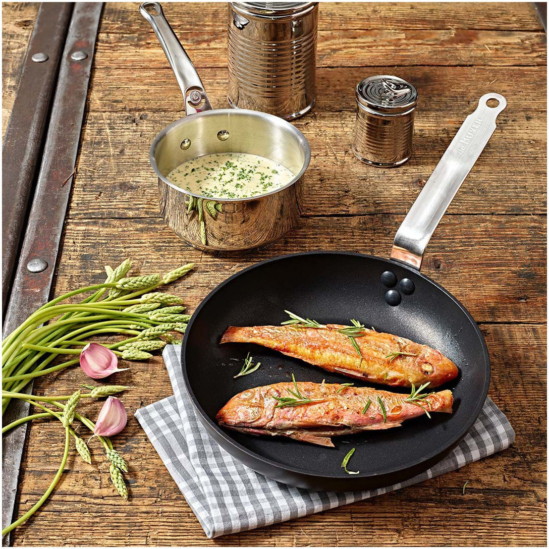 de Buyer - Choc Intense 12.5" Non-Stick Fry Pan With Stainless Steel Handle - 8760.32