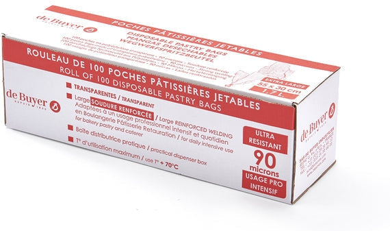 de Buyer - Disposable Polyethylene Pastry Bags (Roll Of 20) - 4348.02
