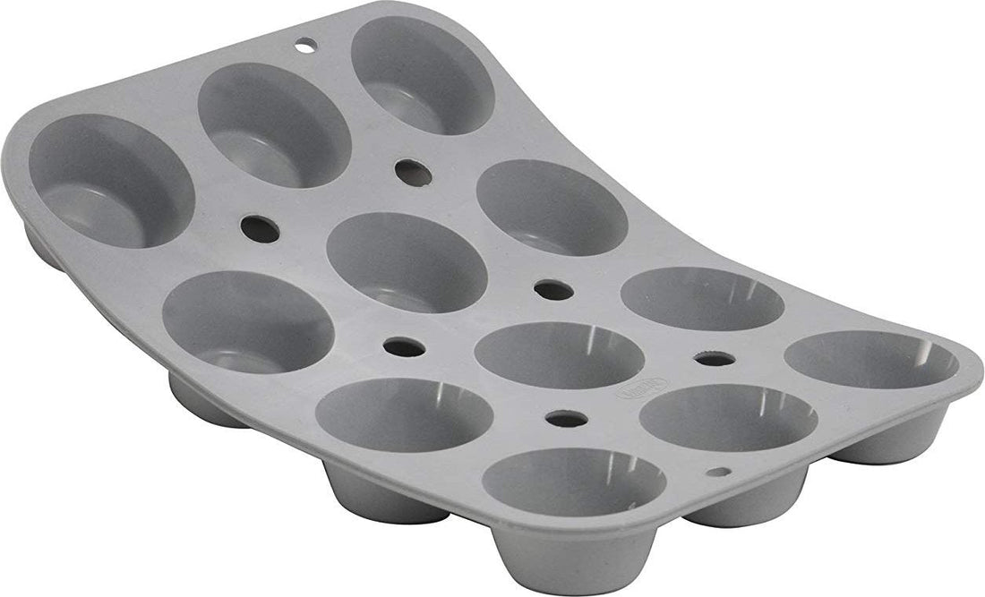 de Buyer - Elastomoule Pomponnette Silicone Round 12 Muffins Mold - 1862.21