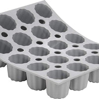 de Buyer - Elastomoule Silicone 20 Mini-Bordelais Fluted Cake Mold - 1856.21D