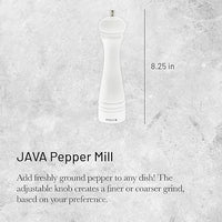 de Buyer - JAVA 8.27" Matte White Wood Salt Mill - S347.210303
