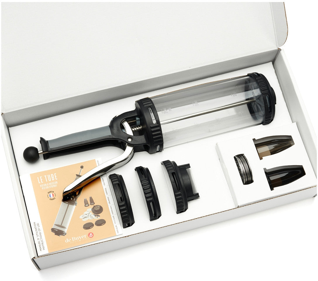 de Buyer - Le Tube Pastry Gun With 13 Cookie Discs - 3358.01