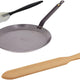 de Buyer - Mineral B 10" Crepe Pan, Crepe Spatula & Pastry Brush Set - 5615.01