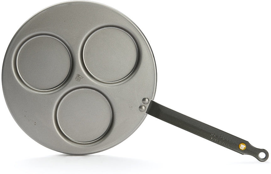 de Buyer - Mineral B 10.5" Triple Blini Pan (27 cm) - 5612.03