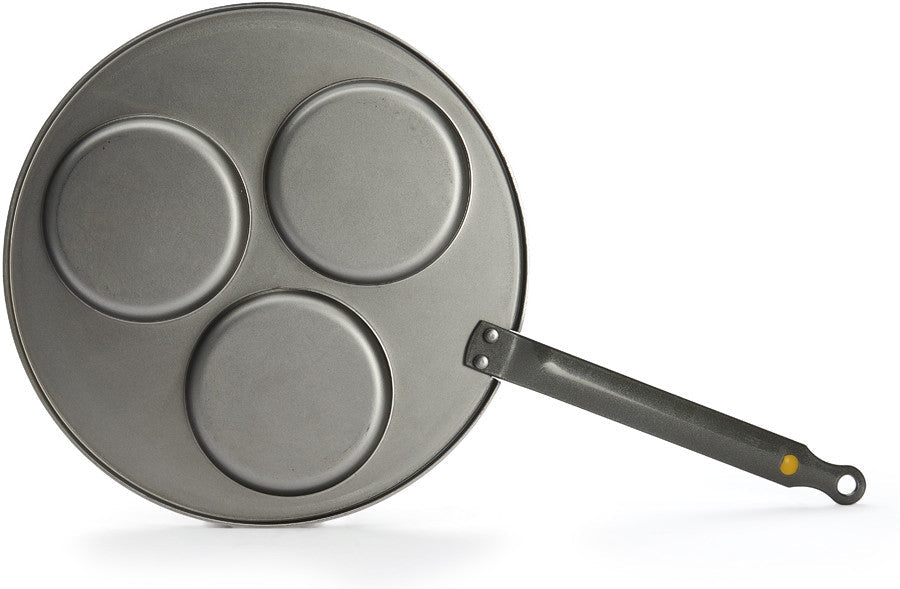 de Buyer - Mineral B 10.5" Triple Blini Pan (27 cm) - 5612.03